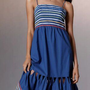Farm Rio Tiered Cotton Midi Dress